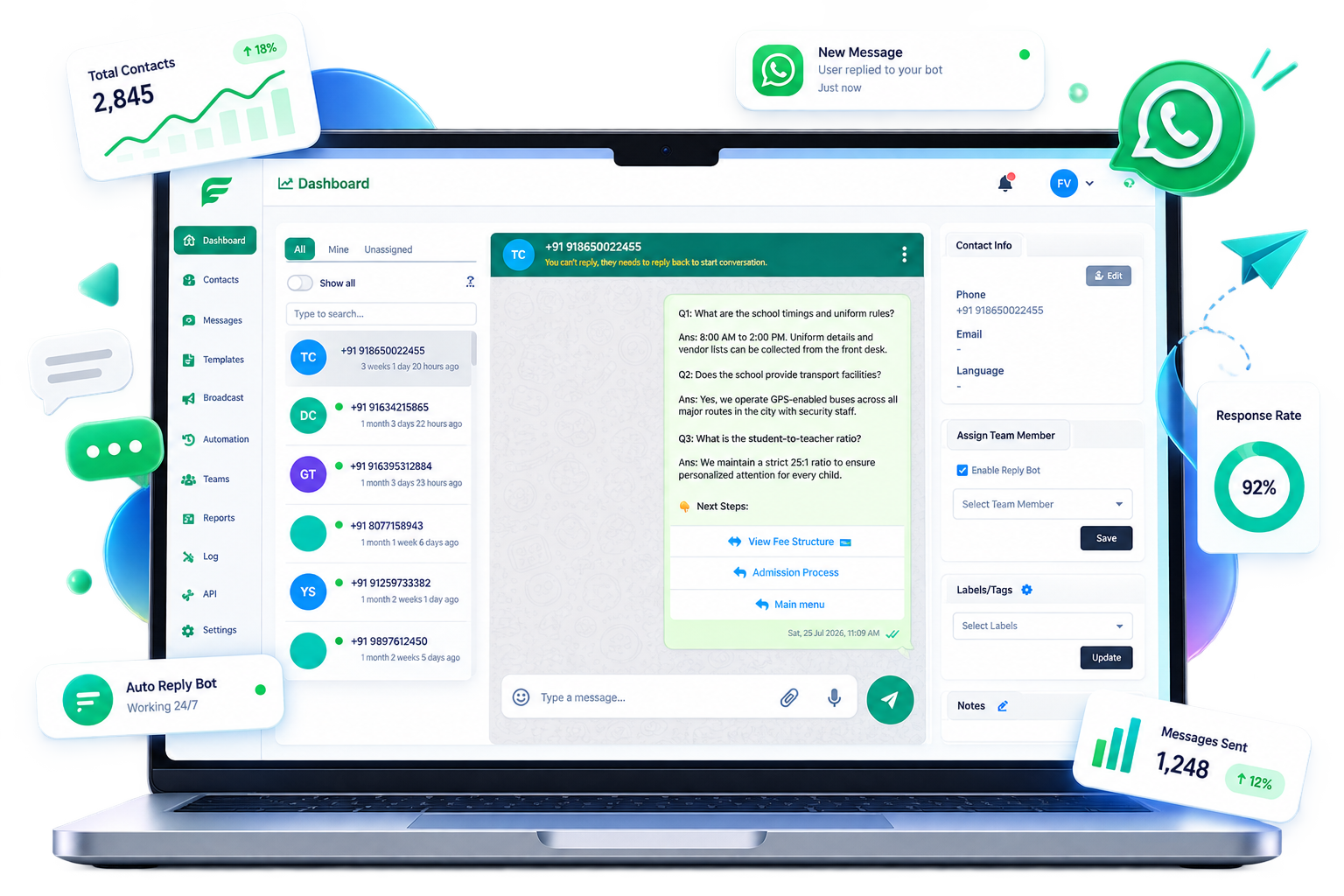 Shared WhatsApp Team Inbox